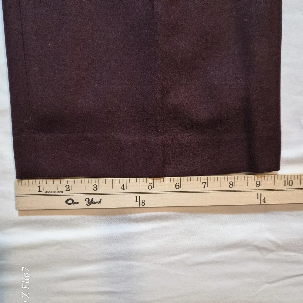 Talbots Petites Windsor Straight Leg Pants - Deep Burgundy Plum - Size 14P - Picture 11 of 11